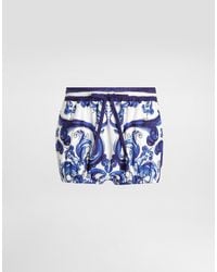 Dolce & Gabbana - Dg Exclusive Majolica- Poplin Shorts - Lyst