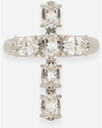 Dolce & Gabbana - Embellished Cross Ring - Lyst