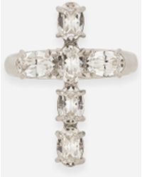Dolce & Gabbana - Embellished Cross Ring - Lyst