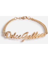 Dolce & Gabbana Pulsera Con Logo Dolce&Gabbana - Metálico