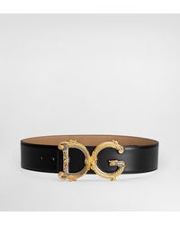 Dolce & Gabbana - バロックモノグラムバックル ワイドレザーベルト - Lyst