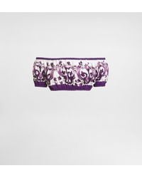 Dolce & Gabbana - Majolica-Print Poplin Top - Lyst
