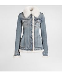 Dolce & Gabbana - Denim Jacket With Fur Effect Details - Lyst