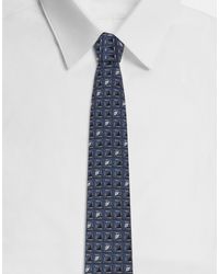Dolce & Gabbana - Silk Jacquard Tie With Micro-Designs And Dg Logo - Lyst