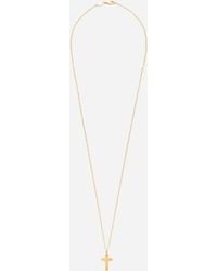 Dolce & Gabbana - Cross Pendant On Chain - Lyst