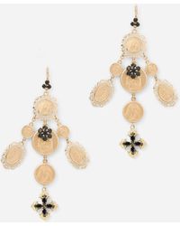 Dolce & Gabbana - Sicily Earrings 18-Carat And Sapphires - Lyst