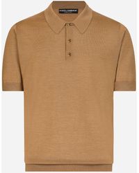 Dolce & Gabbana - Pull Polo En Cachemire Et Soie - Lyst