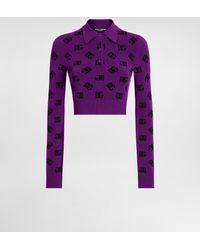 Dolce & Gabbana - Long-Sleeved Viscose Jacquard Polo Shirt - Lyst