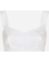 Dolce & Gabbana - Logo Crop Top - Lyst