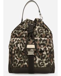 Dolce & Gabbana Camouflage Jacquard Crossbody Bag for Men - Lyst