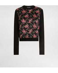 Dolce & Gabbana - Small Rose Bouquets-Print Silk And Satin Pullover - Lyst