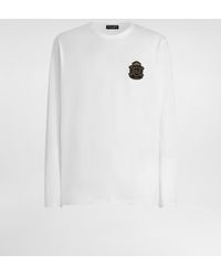 Dolce & Gabbana - Cotton T-Shirt With Heraldic Patch - Lyst