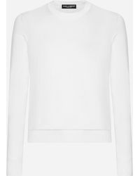 Dolce & Gabbana - ロゴ シルク ラウンドネック セーター - Lyst