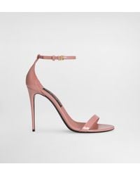 Dolce & Gabbana - Sandalette Aus Glänzendem Kalbsleder - Lyst