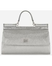 Dolce & Gabbana - Satin Sicily Bag With Fusible Rhinestones - Lyst