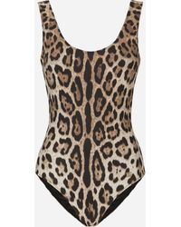 Dolce & Gabbana - Print One Piece Swimsuit - Lyst