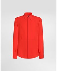 Dolce & Gabbana - Crêpe De Chine Silk Martini Shirt - Lyst
