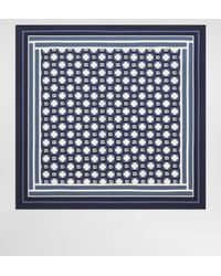 Dolce & Gabbana - Silk Pocket Square With Micro-Design And Logo - Lyst