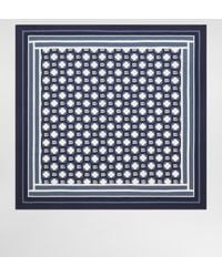 Dolce & Gabbana - Silk Pocket Square With Micro-Design And Logo - Lyst