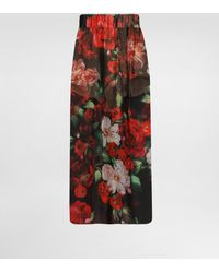 Dolce & Gabbana - Rose- Chiffon Calf-Length Skirt - Lyst