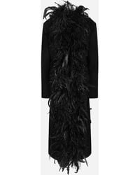 Dolce & Gabbana - ルースターフェザー ウールクレープ シングルブレスト コート - Lyst