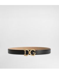 Dolce & Gabbana - バロックモノグラムバックル ワイドレザーベルト - Lyst