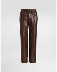 Dolce & Gabbana - Goatskin Jogging Trousers - Lyst