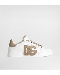 Dolce & Gabbana - Portofino Light Strobel Leather Low-Top Sneakers - Lyst