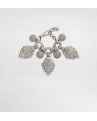Dolce & Gabbana - Maxi-Bracelet With Chain, Rhinestone Accents And Dg Logo - Lyst
