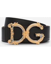 Dolce & Gabbana - バロックモノグラムバックル ワイドレザーベルト - Lyst
