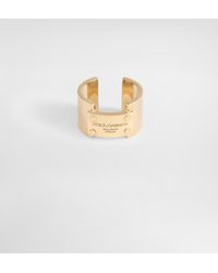 Dolce & Gabbana - Ring With Logo Tag - Lyst