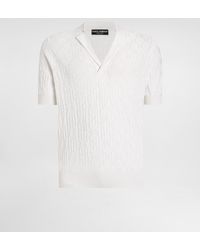 Dolce & Gabbana - Satin Silk Polo Shirt - Lyst