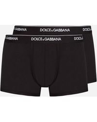 Dolce & Gabbana BI-PACK BOXER AUS BAUMWOLL-STRETCH - Schwarz