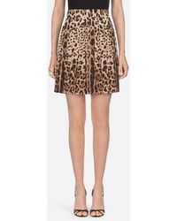 Dolce & Gabbana Gonna In Tela Di Lana Stampata - Multicolore