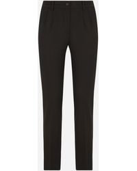 Dolce & Gabbana - Hose Aus Stretch-Wolle - Lyst
