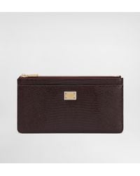 Dolce & Gabbana - Iguana-Print Leather Card Holder - Lyst