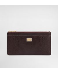 Dolce & Gabbana - Kartenetui Aus Leder Mit Leguanprägung - Lyst
