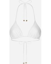 Dolce & Gabbana - Triangle Bikini Top - Lyst