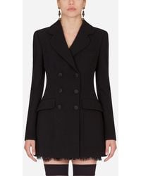 Dolce & Gabbana Long Double-Breasted Dolce Jacket - Noir