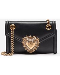 Dolce & Gabbana Devotion Wallet On Chain Leather Black