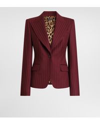 Dolce & Gabbana - Turlington Single-Breasted Pinstripe Wool Jacket - Lyst