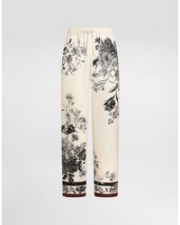 Dolce & Gabbana - Flower Bouquet-Print Vanity Twill Trousers - Lyst