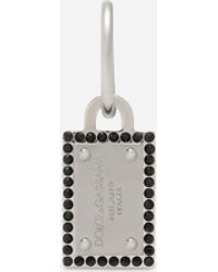 Dolce & Gabbana - Mono Créole Avec Plaquette À Logo Et Strass - Lyst
