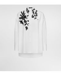 Dolce & Gabbana - Oversize Cotton Shirt With Lace Appliques (Final Sale) - Lyst