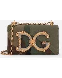 Dolce & Gabbana Bolso para el móvil DG girls de patchwork camuflaje - Verde