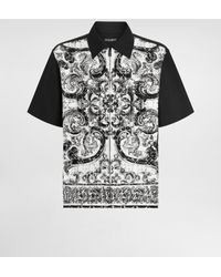 Dolce & Gabbana - Majolica-Print Hawaii Crochet Lace Shirt - Lyst