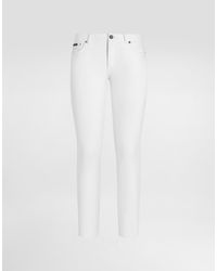 Dolce & Gabbana - 5-Pocket Stretch Denim Trousers - Lyst