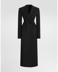 Dolce & Gabbana - Wool Grain Poudré Coat - Lyst
