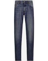 Dolce & Gabbana - Classic Jeans With Dg Embroidery - Lyst
