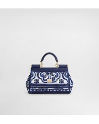 Dolce & Gabbana - Dg Exclusive Small Sicily Handbag With Majolica Embroidery - Lyst